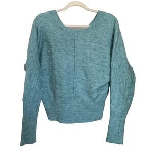 William Rast | size M Alpaca polka dot sweater long sleeve seafoam blue casual
